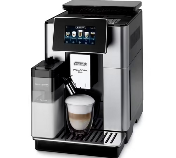 De'Longhi Kaffeevollautomat PrimaDonna Soul Silver Black ECAM 610.55.SB